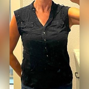 Sleeveless Black Top